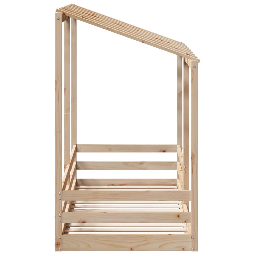 Kids' Bed with Roof 75x190 cm Solid Wood Pine